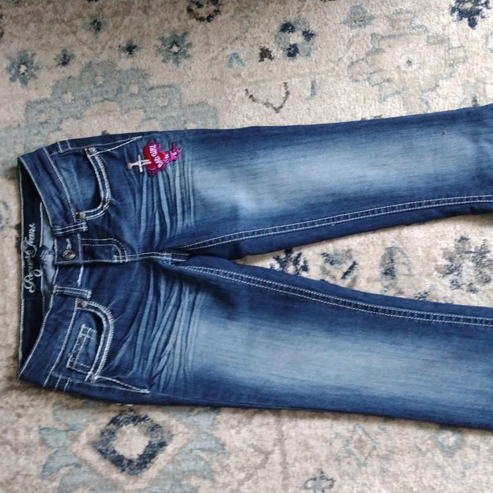 Request Boot Cut Jeans With Added Embroidered Pat… - image 7